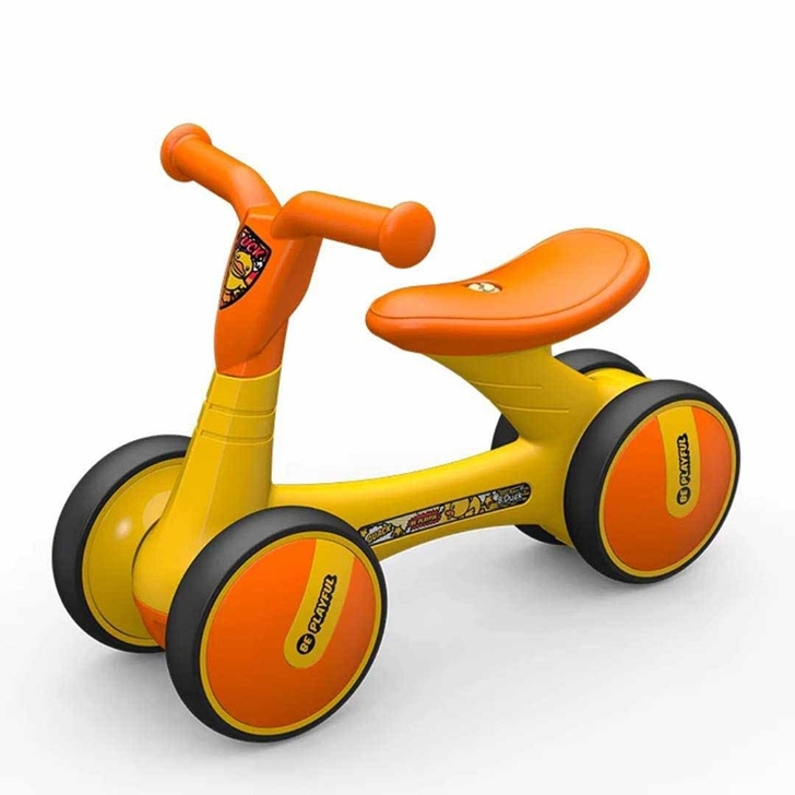 乐的小黄鸭平衡车儿童无脚踏1-3岁2岁婴儿...