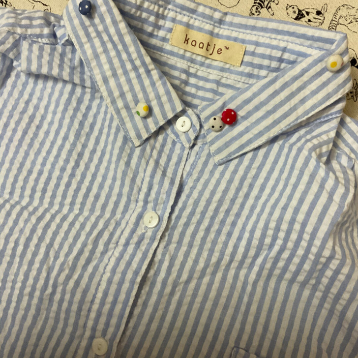 软妹日系短袖衬衫 全新的 对于小个子来说显...