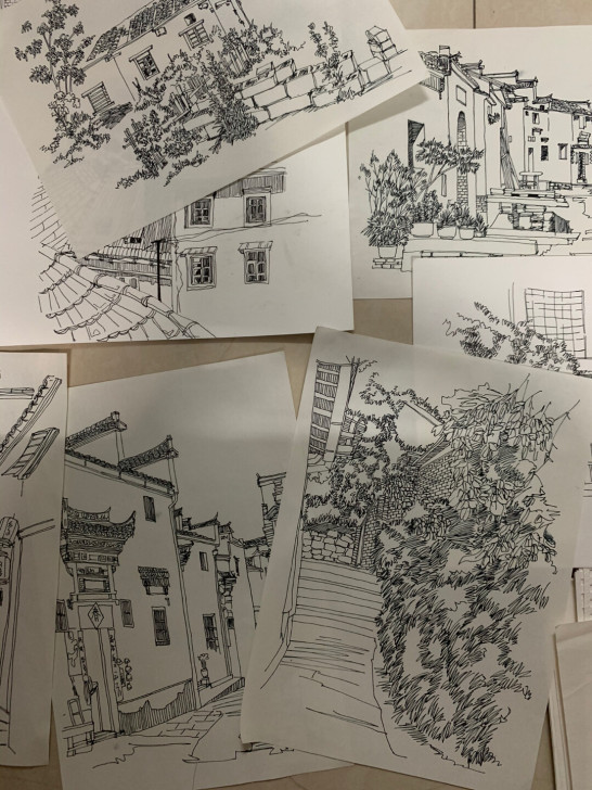 美院风景速写现货，