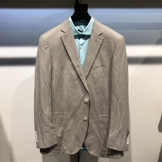 剪标 42羊毛 10亚麻 单西服 品牌 男...