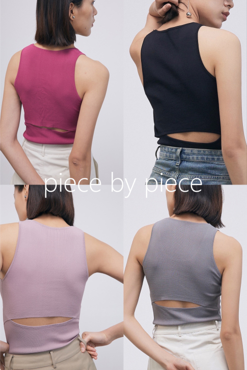 piecebypiece重磅冰麻背心夏季薄...