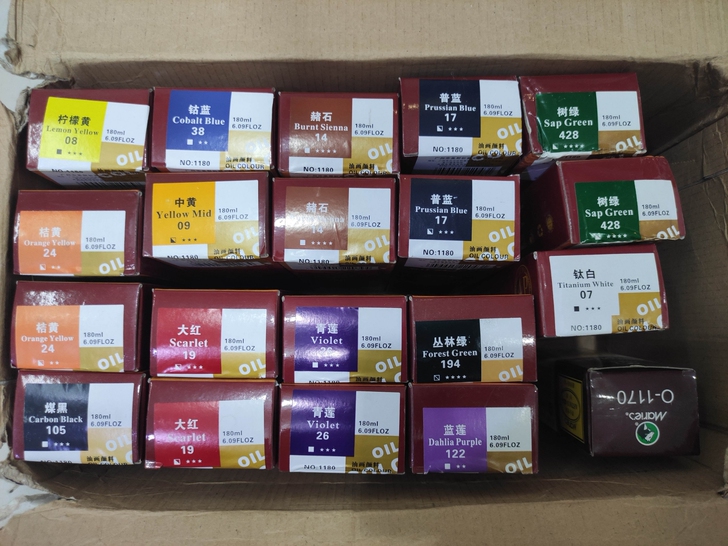 低价转让美邦油画颜料闲置的,未开封未使用过的