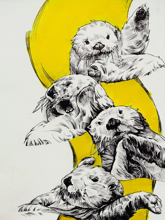 纯纯   纯 钢笔速写  装饰画