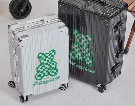 行李箱女20寸日系卡通登机密码箱大容量静音...