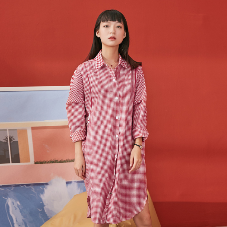 森宿 衬衫 长款 女
