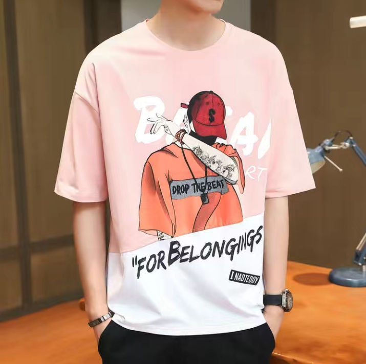 【清仓处理】半袖男生衣服潮流帅气潮牌t恤百...