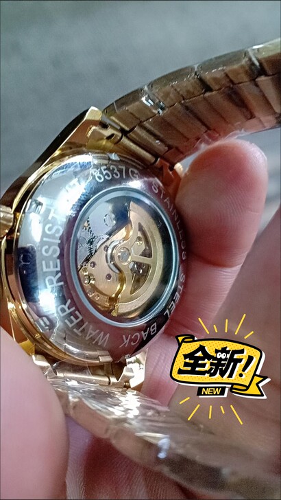 全新全自动机械手表男 防水夜光镂空陀飞轮男...