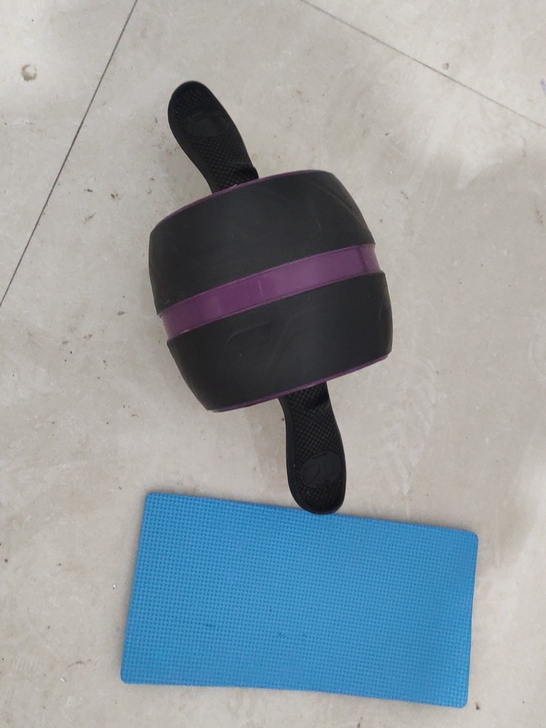 健腹轮，买回来就试了试，有腰间盘不敢锻炼，...