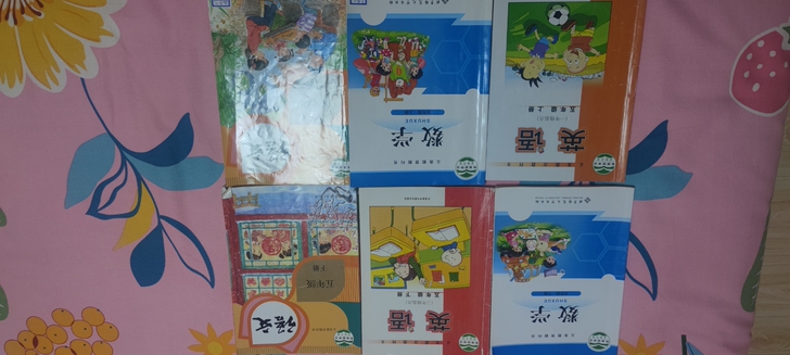 小学五年级数学语文英语上下册,9成新,5元...