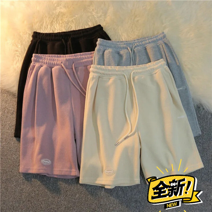 （转季清仓优惠甩卖）港风运动五分裤女夏宽松...