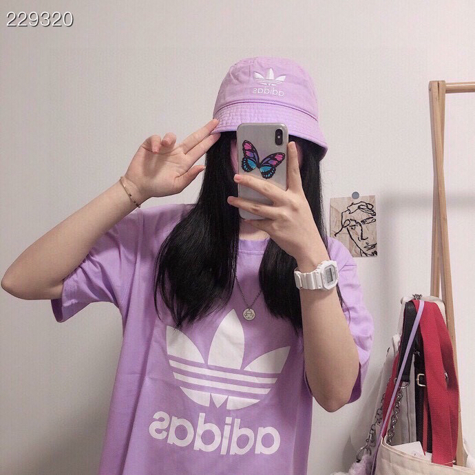 Adidas 阿迪达斯 三叶草香芋紫短袖T恤