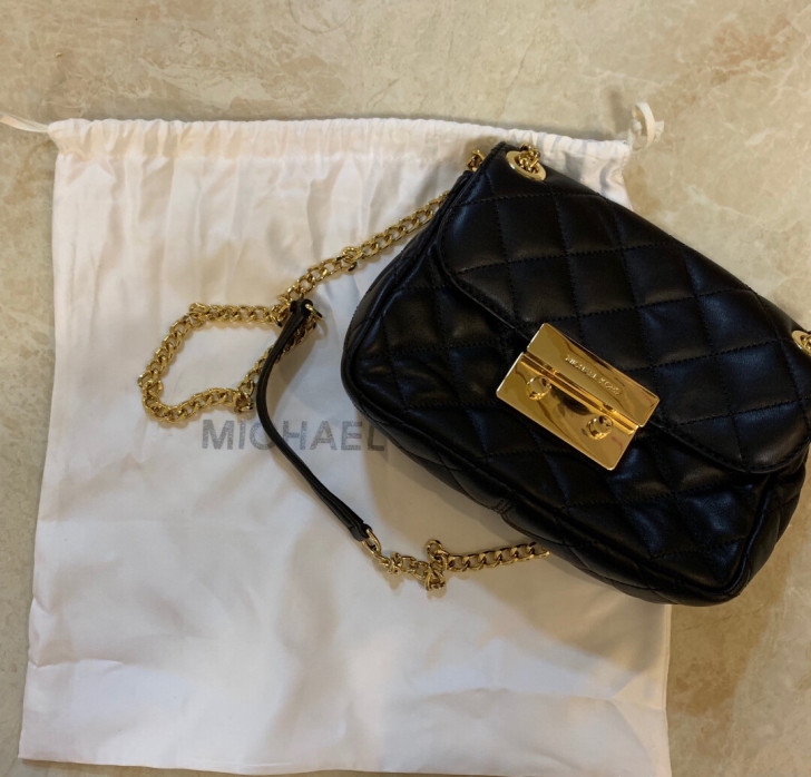 michael kors mk小香风菱格羊...