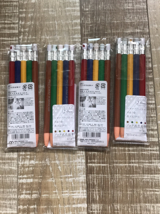 出口彩色铅笔5色。