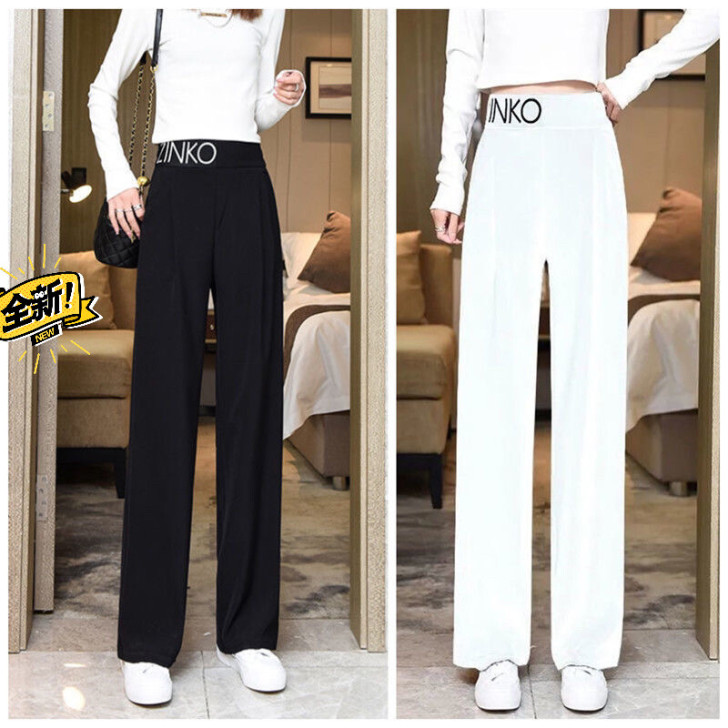 低价出售阔腿裤子女2021新款韩版宽松黑色...
