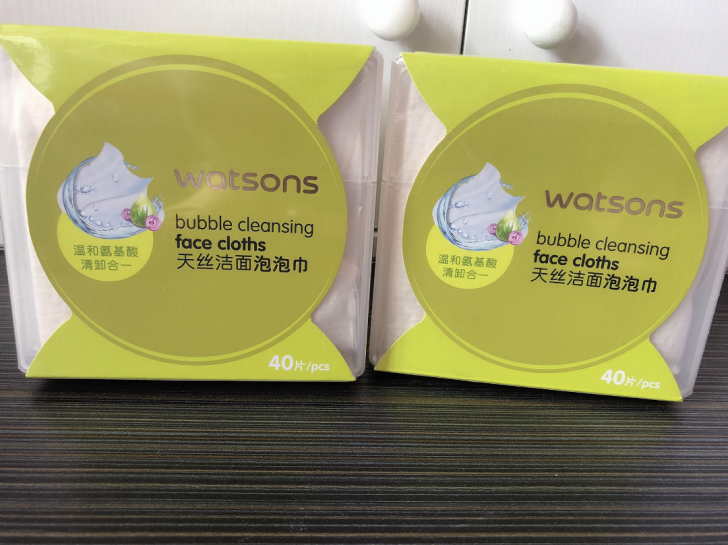 全新屈臣氏天丝洁面泡泡巾清洁卸妆护肤泡泡洁...