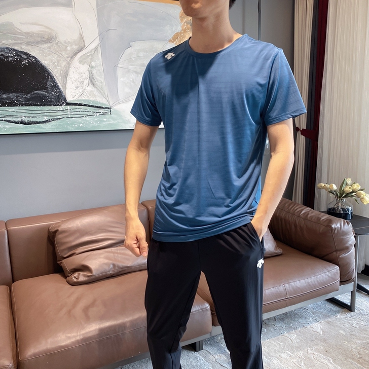 迪家夏季新款男士速干短袖T恤衫运动半袖