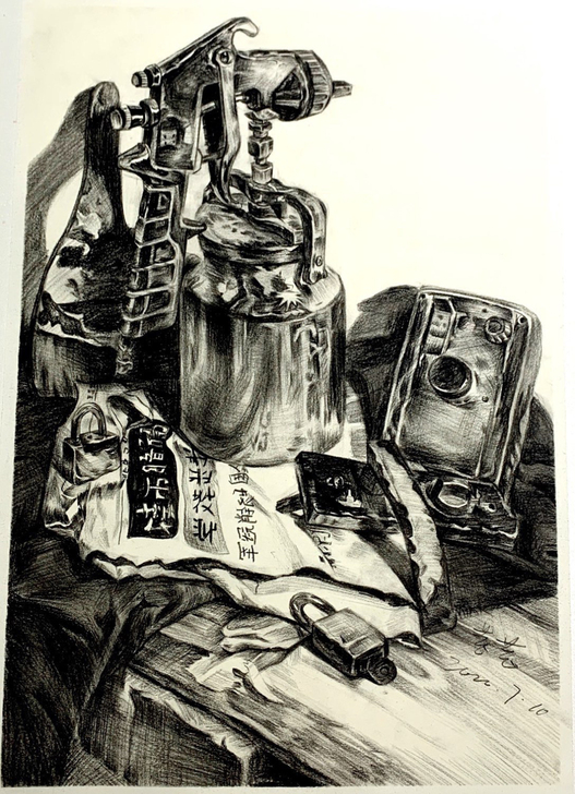 素描作品装饰画