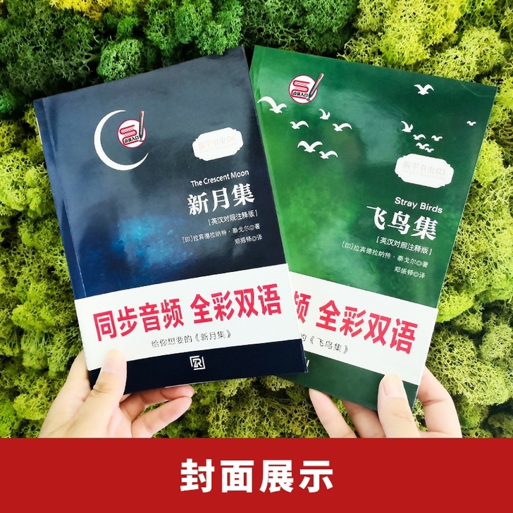 飞鸟集+新月集！泰戈尔诗选集两本精装图书！...