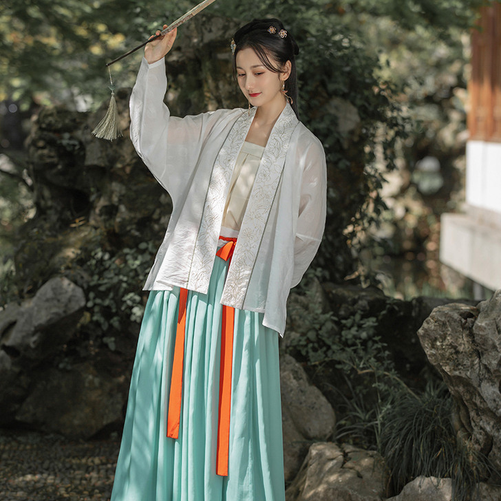 池夏 夏日微糖 褶裙改良汉服