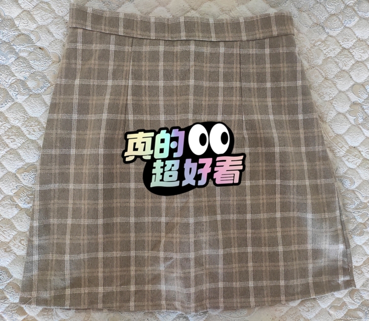 格子短裙