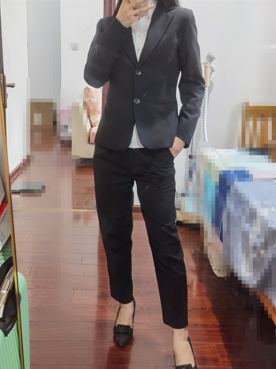 全套s黑色正装（衬衣、西裤、西裤、短裙）