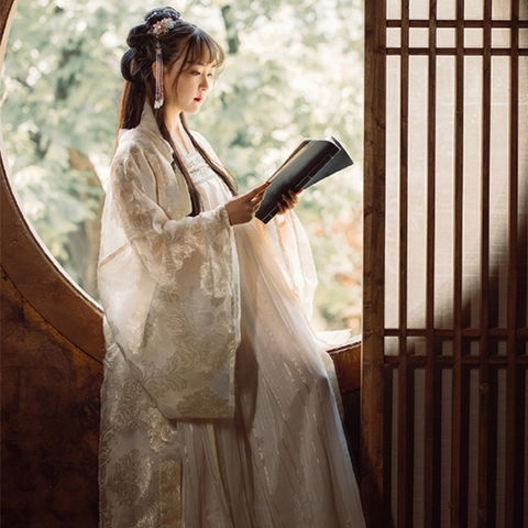 汉服女齐胸襦裙荣姬古装衣服改良超仙大袖衫古...