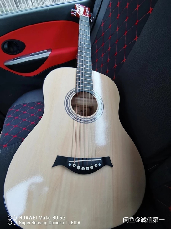 【花了899买的一次没用】41寸单板吉他全...
