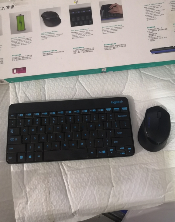 罗技无线键盘k240+罗技m275鼠标。共...