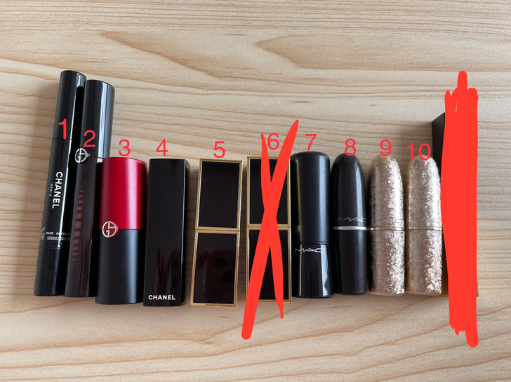 清几只闲置口红