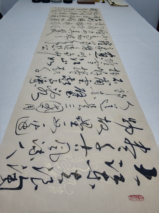 大幅书法作品赤壁怀古,大江东去字画手写真迹...
