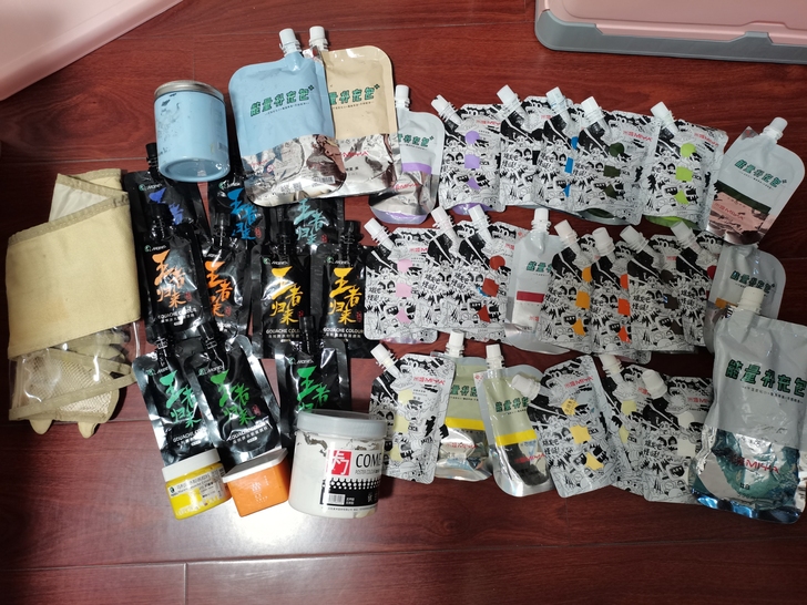 米娅 马利水粉颜料打包出