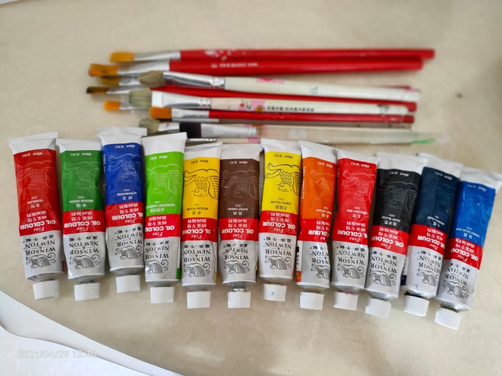 温莎牛顿油画颜料12支，包邮。45毫升，不...