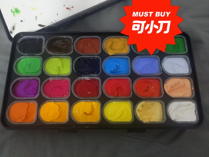 美术生青竹画材颜料,水粉颜料。颜色齐全几乎...