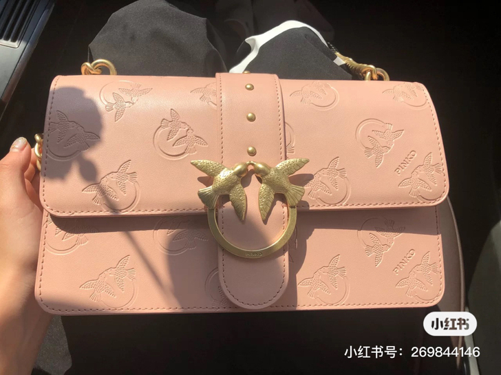 PINKO品高燕子包 粉色小号