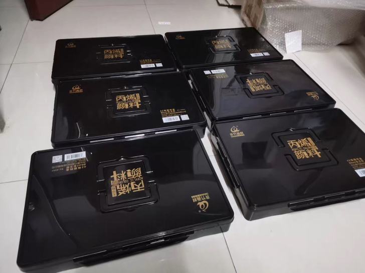 全新青竹42色80毫升丙烯颜料套装 水粉颜...