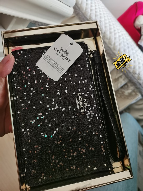 全新没用过的coach手包，布灵布灵的很闪...