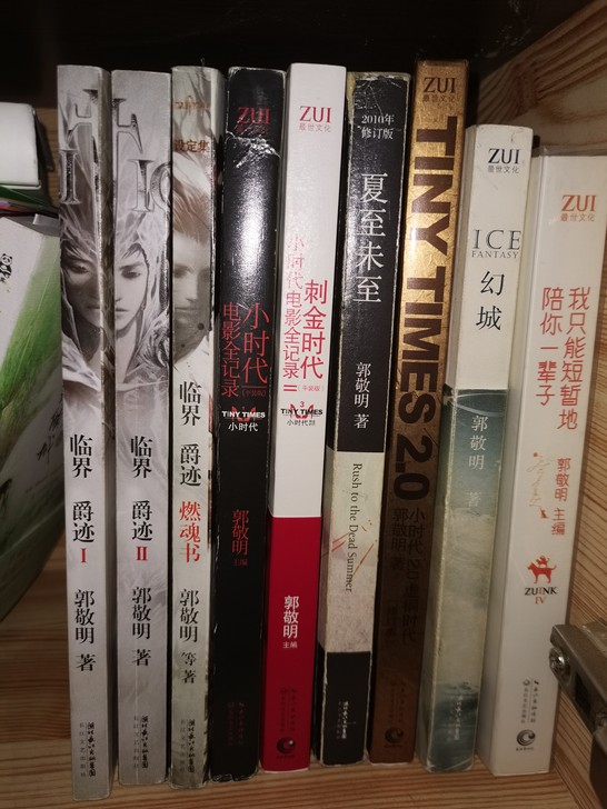 出郭敬明系列书,图上都有,一共九本,除了爵...