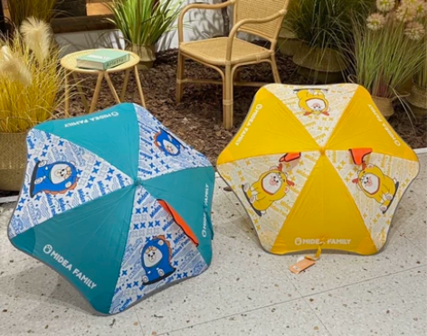 出韩国卡通小熊安全式手开反光条轻量幼儿园男...