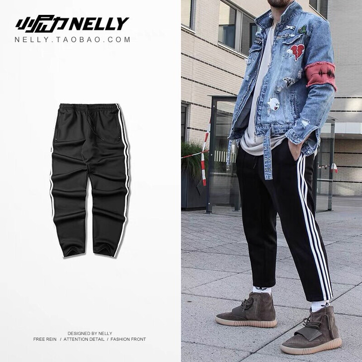 欧美复古高街同款裤子