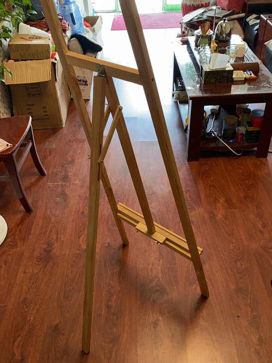 实木支架,可以当作画架,也可以当作展架,反...