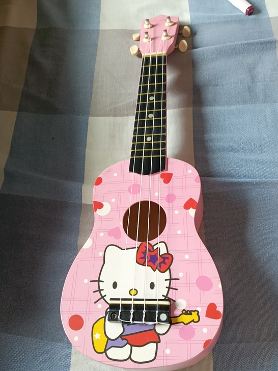 卡通贴画彩色ukulele尤克里里小四弦琴...