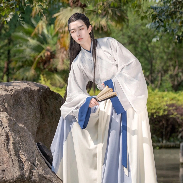 绚妃原创汉服寻陌莫辞晋制交领三件套齐腰一片...