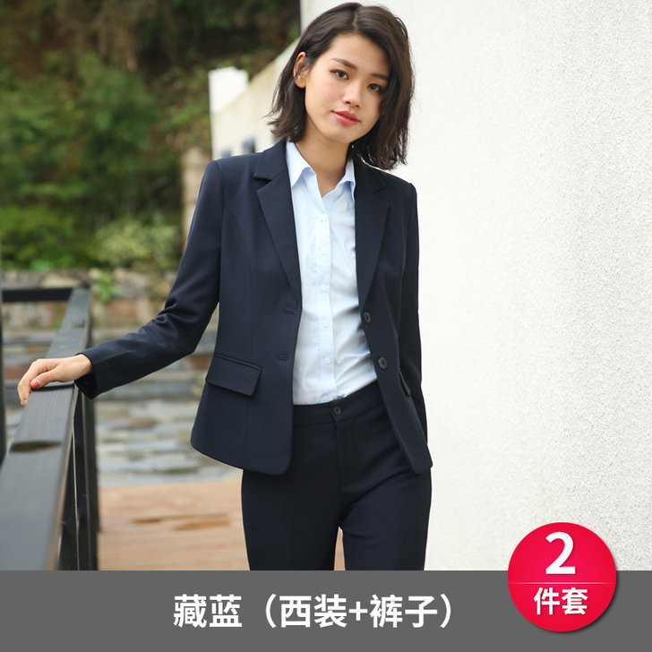 工装小西装套装女职业套装女冬西服正装大学生...