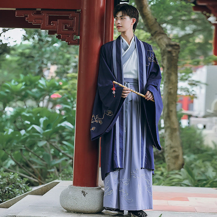 春夏季汉服男士正版原创中国风古装魏晋风学生...
