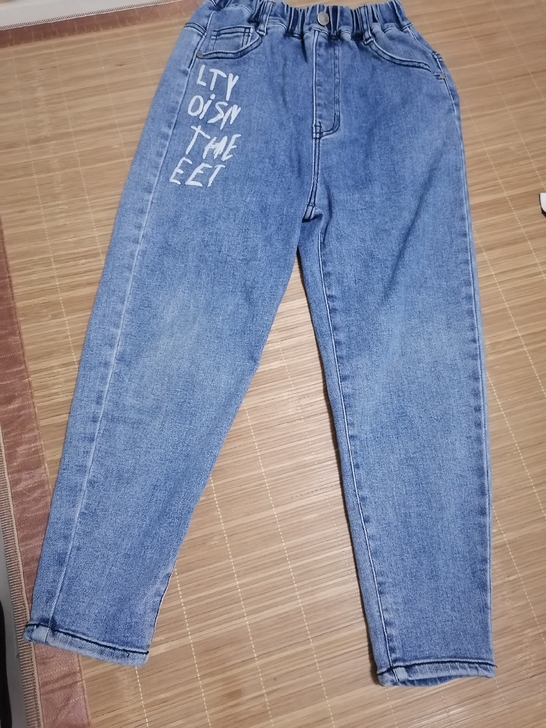 原相机拍摄-男中大童款春秋牛仔裤150码，...