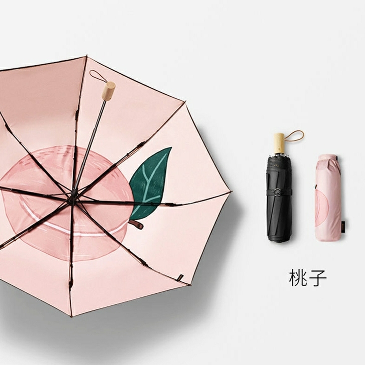 清货蕉下动物果趣太阳伞便携三折伞遮阳伞防晒...
