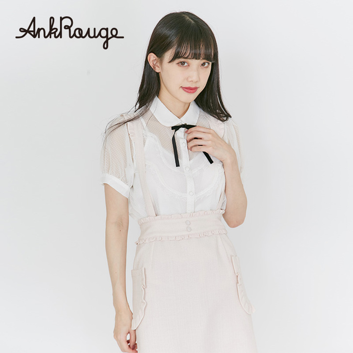 Ank Rouge2018夏季新款日系波点...