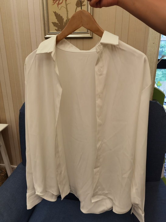 丝质白衬衫，气质百搭，均码，两百多买的，只...