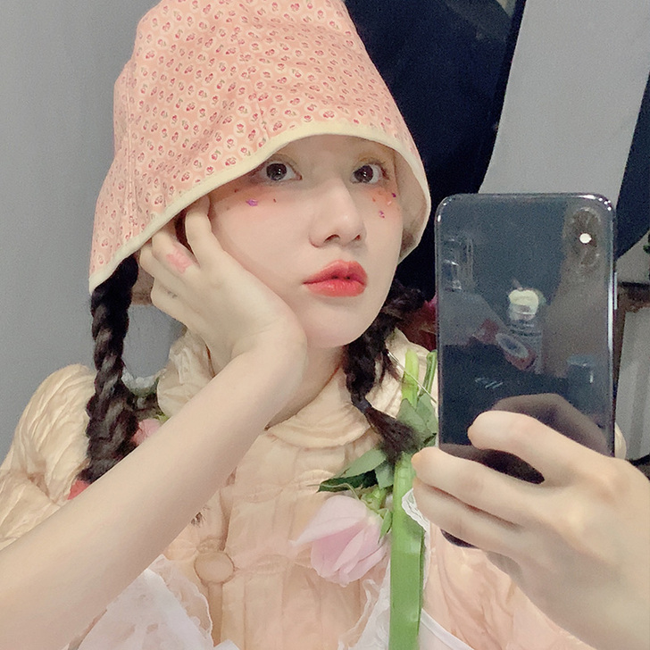 VIRGINS人见人爱的碎花遮阳帽女防晒可...