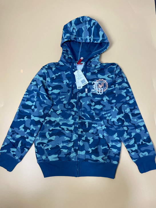 真维斯男士连帽长袖卫衣迷彩休闲服全新吊牌齐全